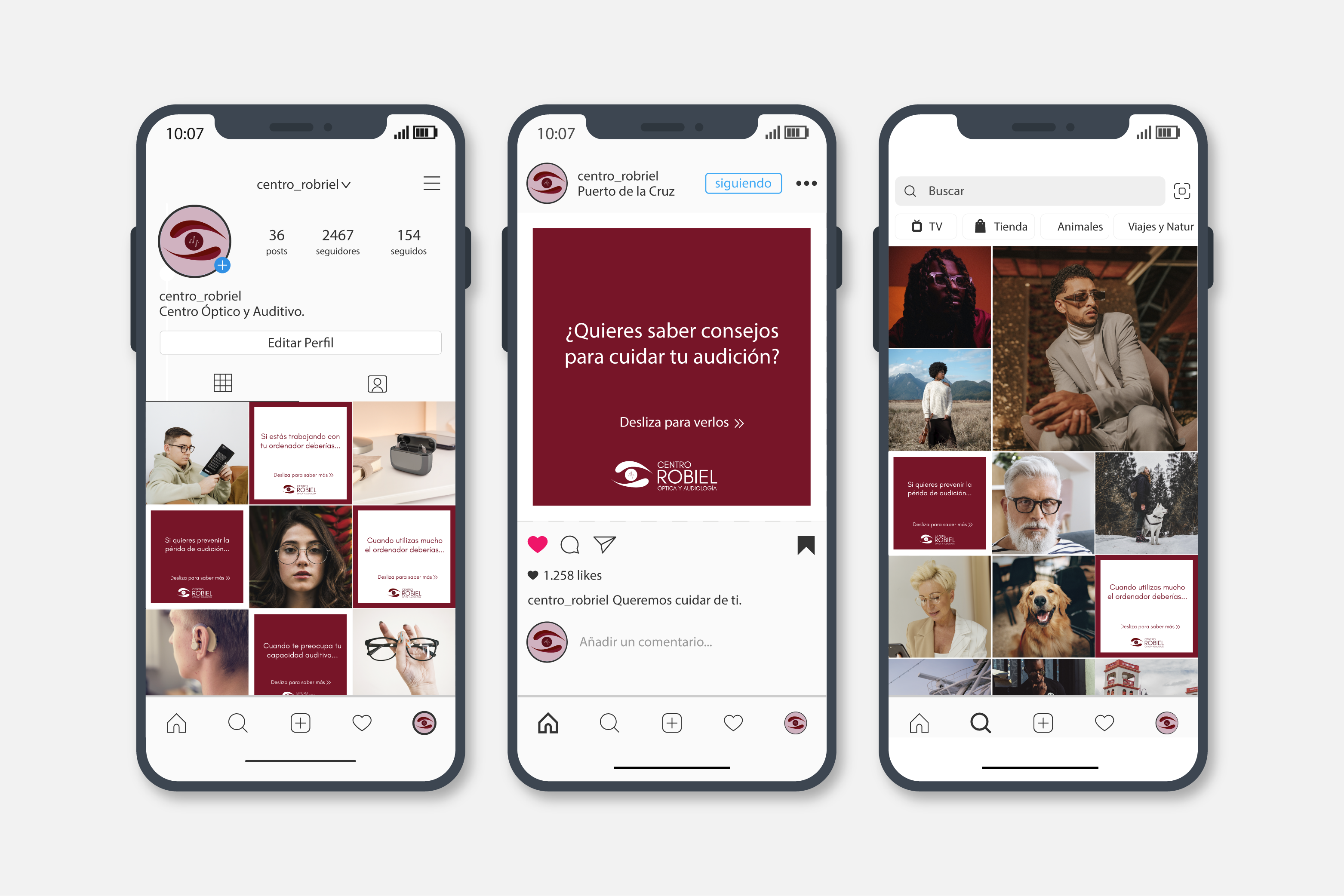 Instagram profile and grid mockups